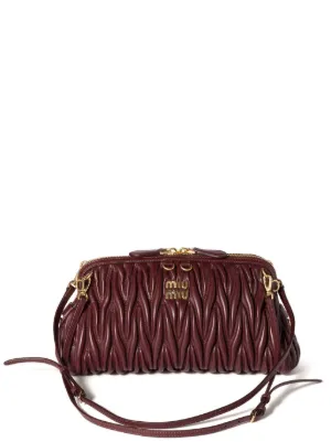 Miu Miu Caprice matelass&eacute; leather clutch bag