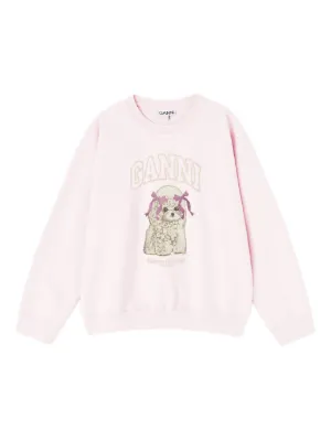 GANNI pink poodle sweatshirt