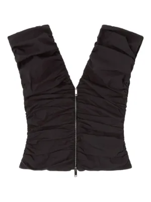 GANNI black ruched top