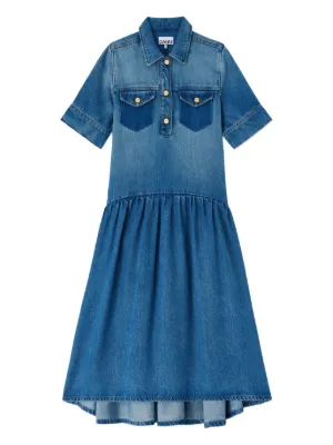 GANNI light washed denim dress