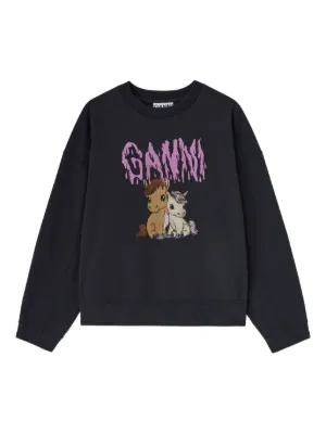 GANNI graphic-print sweatshirt