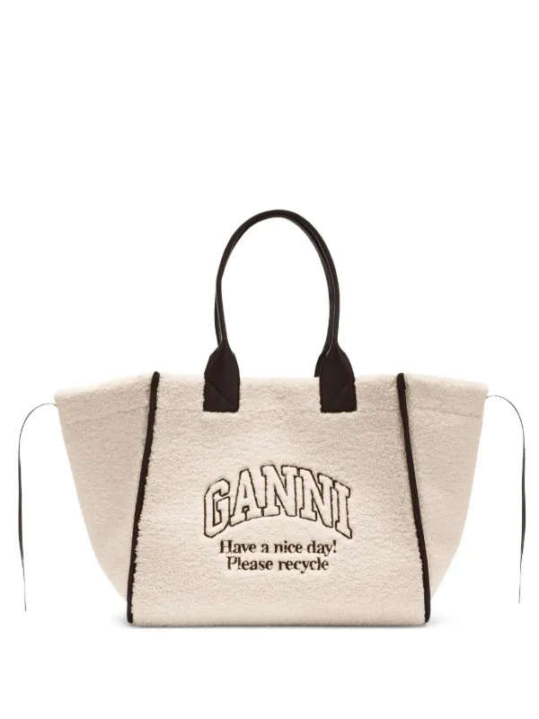 GANNI shearling XXL tote