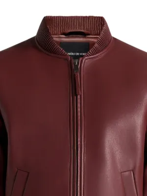 Mani&egrave;re De Voir Arman leather bomber jacket