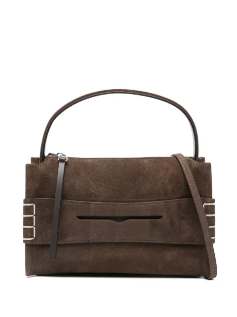 JW Anderson small loafer suede top handle bag