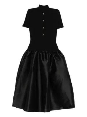 Self-Portrait button-detail midi dress