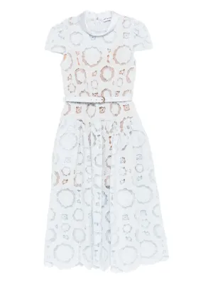 Self-Portrait floral-lace midi dress
