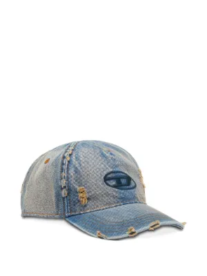 Diesel C-Enic distressed logo-patch baseball cap