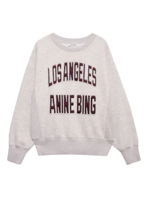 ANINE BING embroidered crew-neck sweatshirt