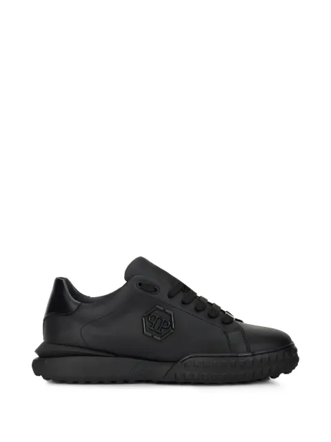 Philipp Plein hexagon-logo leather sneakers 