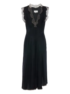 Maison Margiela lace-trim midi dress