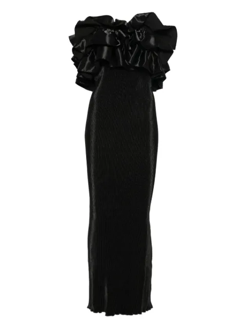 L'ID&Eacute;E Paris ruffled-tube midi dress