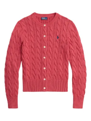 Polo Ralph Lauren cable-knit cotton crewneck cardigan