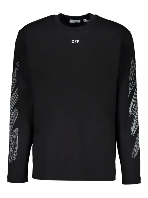 Off-White long-sleeve pattern T-shirt