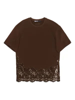 BIMBA Y LOLA  lace-trim T-shirt