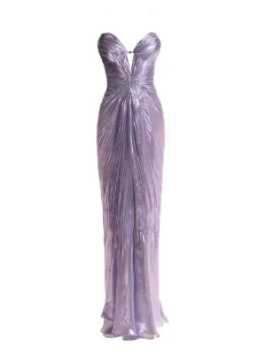 Maria Lucia Hohan Sara metallic-effect maxi dress