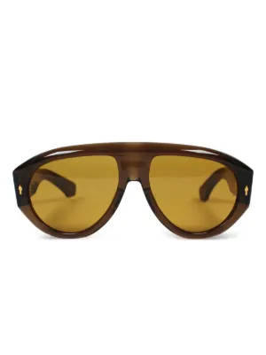 Jacques Marie Mage shield-frame tinted sunglasses