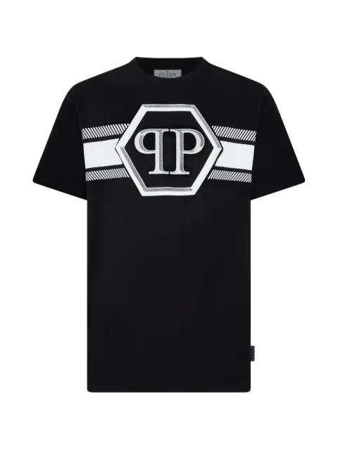 Philipp Plein round neck T-shirt Hexagon line