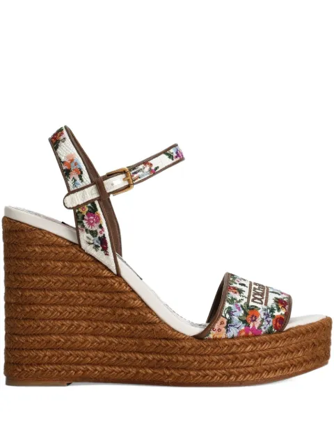 Dolce & Gabbana nappa leather weDGe sandals
