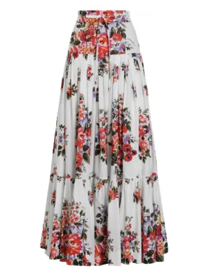 Dolce & Gabbana floral drawstring skirt