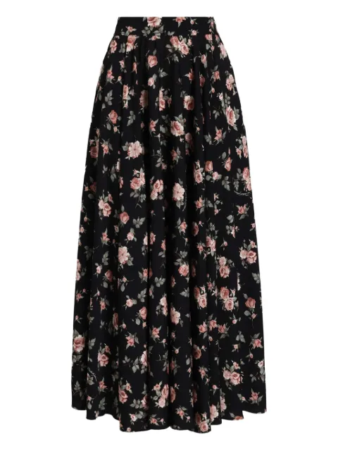 Dolce & Gabbana midi floral-print skirt