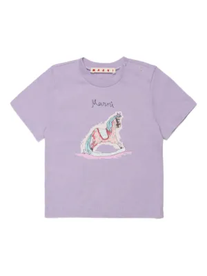 Marni Kids rocking horse-print T-shirt