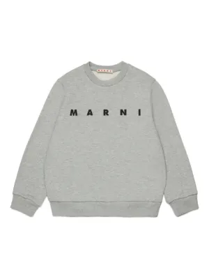 Marni Kids logo crew-neck sweatshirt
