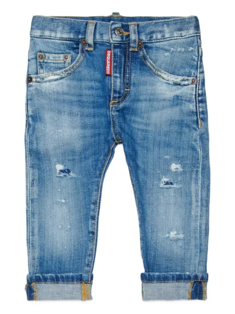 DSQUARED2 KIDS distressed-effect faded jeans