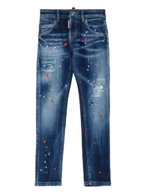 DSQUARED2 KIDS Cool  Guy paint-splatter jeans