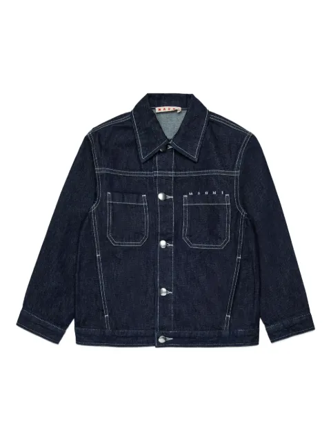 Marni Kids buttoned pockets denim jacket