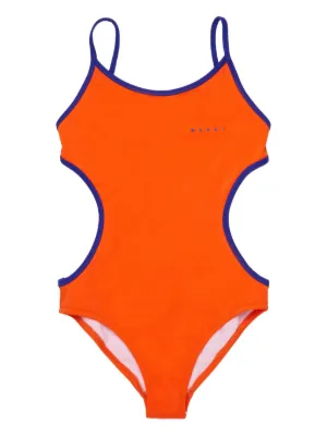Marni Kids cut-out trim swimsuit