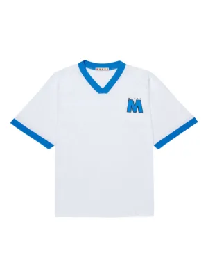 Marni Kids V-neck logo T-shirt
