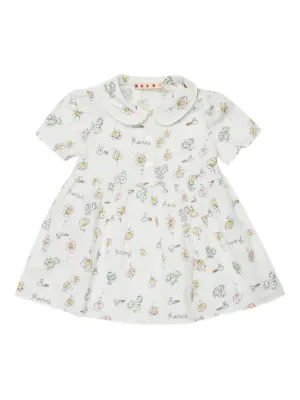 Marni Kids peter pan-collar floral-print dress