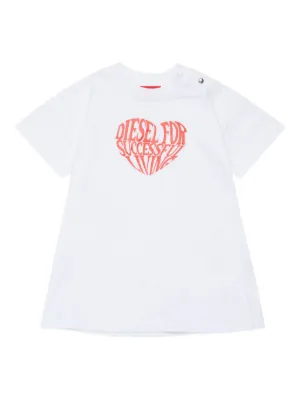 Diesel Kids Dvavyb heart-graphic dress