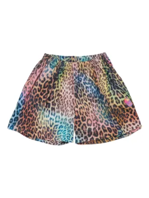 Diesel Kids MPLILY  leopard-print shorts