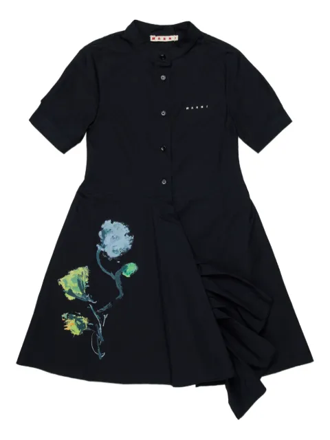 Marni Kids floral-print short-sleeves dress
