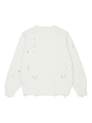 MM6 Maison Margiela Kids splatter-paint crew-neck sweater