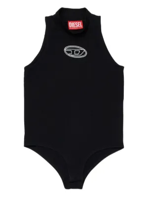 Diesel Kids Bvody embroidered-logo sleeveless bodysuit