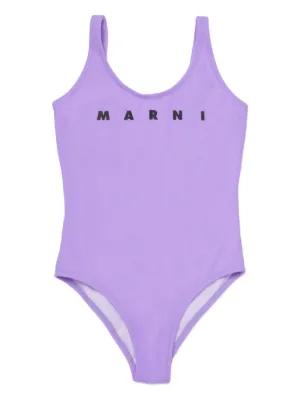 Marni Kids logo swimsuit