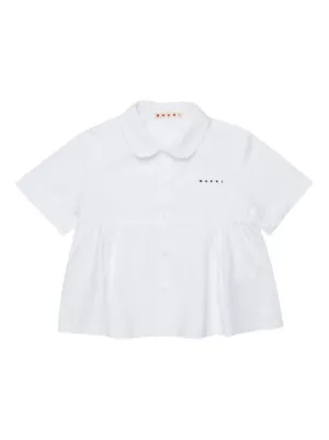 Marni Kids peter-pan collar gathered shirt