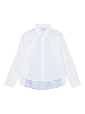 MM6 Maison Margiela Kids striped-panel shirt