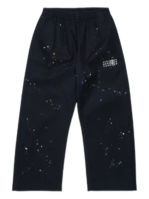 MM6 Maison Margiela Kids elastic-waist splatter chinos