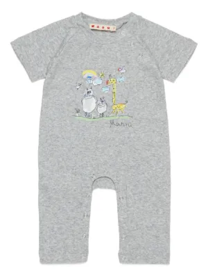 Marni Kids short-sleeve graphic romper