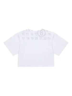 MM6 Maison Margiela Kids numbered logo T-shirt
