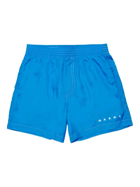 Marni Kids logo swim shorts