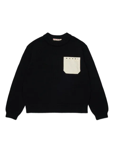 Marni Kids patch-pocket sweater
