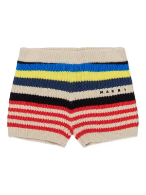 Marni Kids striped knitted shorts