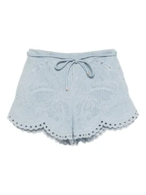 ZIMMERMANN Daylight eyelet drawstring shorts
