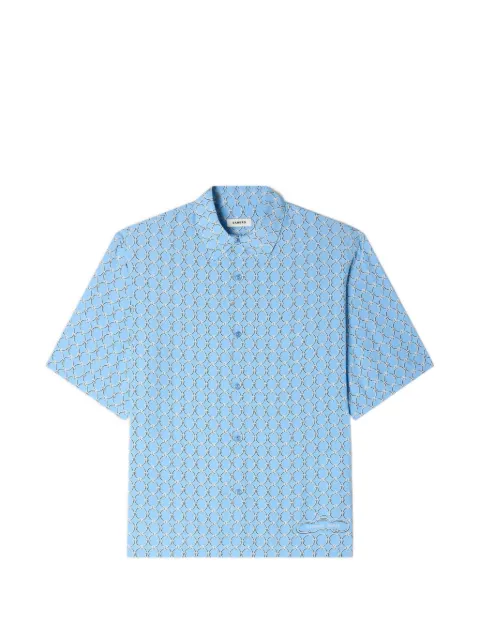 SANDRO link print loose-fit shirt