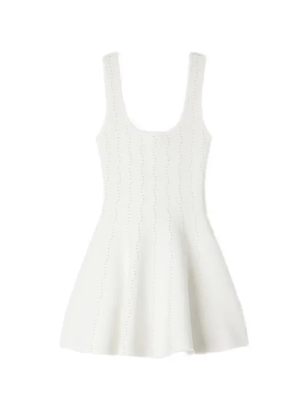 SANDRO beaded knit mini dress