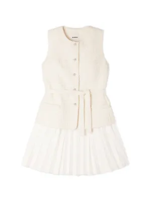 SANDRO two-material mini dress